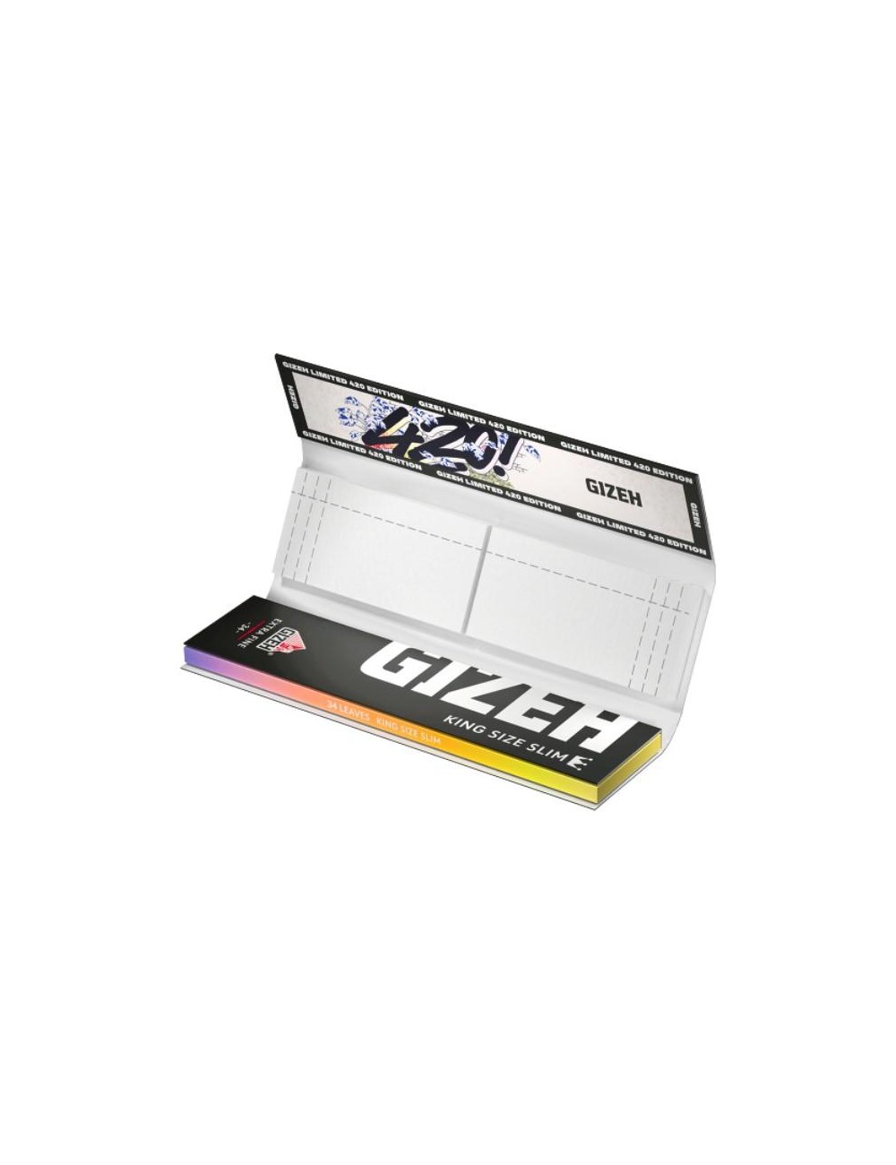 GIZEH Black King Size Slim + Tips 420 Sneaker Edition (26 Stk.)