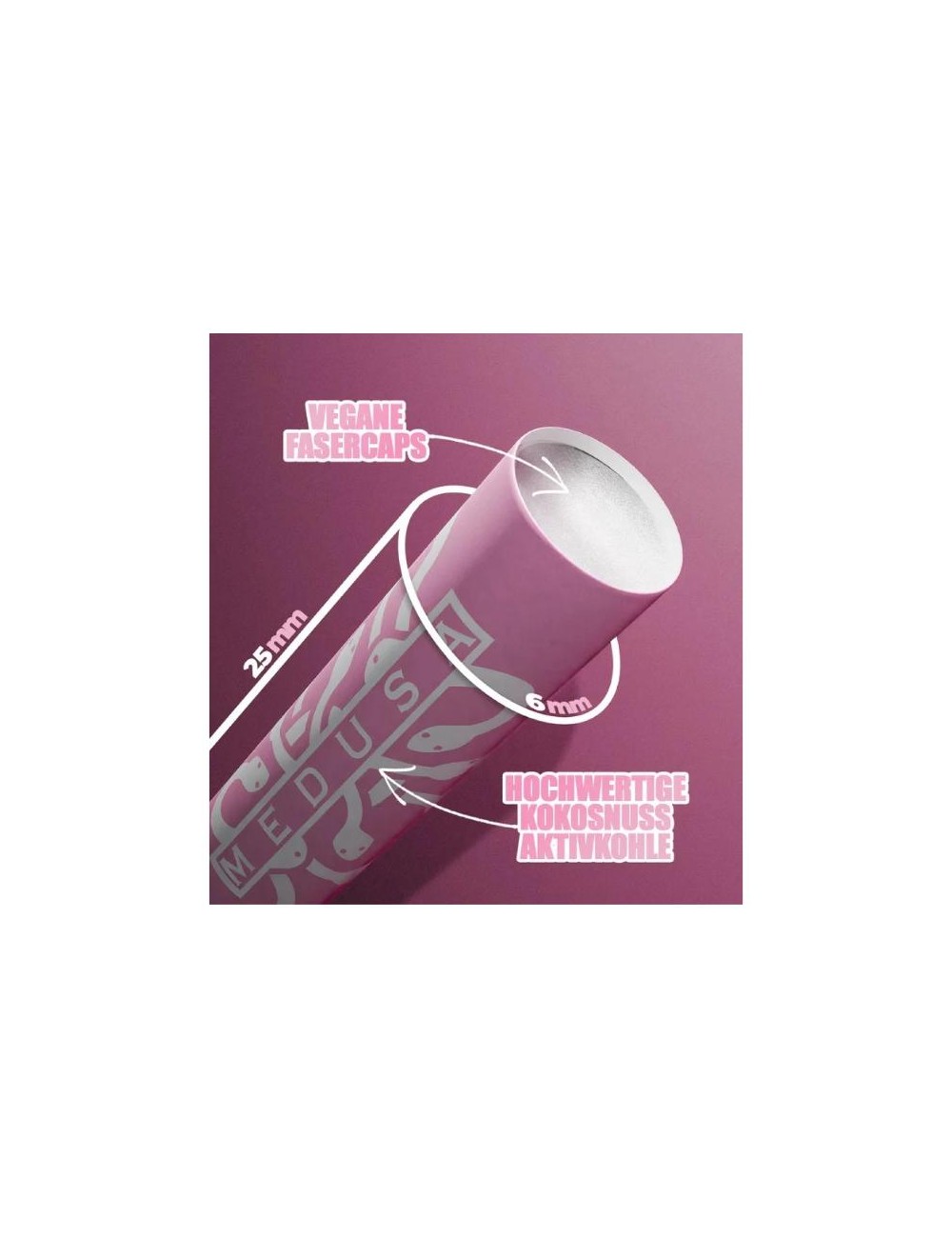 Medusa - Activated carbon filter - Rosé (50 pcs. x 6mm)