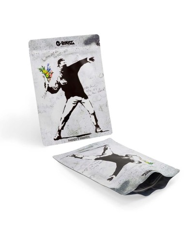 Banksy Bag - Flower Thrower (20cm x 30cm)