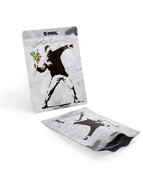 Banksy Bag - Flower Thrower (20cm x 30cm)