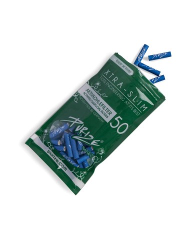 Purize Aktivkohlefilter Xtra Slim 6mm - blue (50 pcs.)