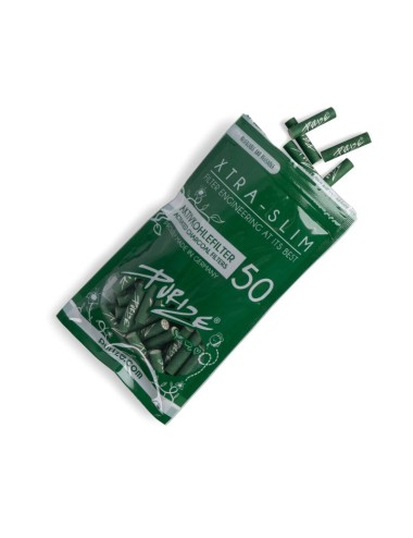 Purize Aktivkohlefilter Xtra Slim 6mm - green (50 pcs.)