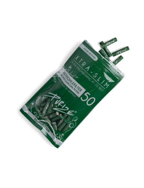 Purize Aktivkohlefilter Xtra Slim 6mm - grün (50 Stk.)