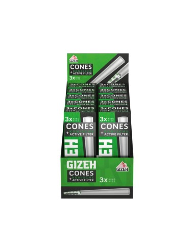 GIZEH Black Joint Pre-Roll + Active Filter Conical (10 x 3 Stk.)