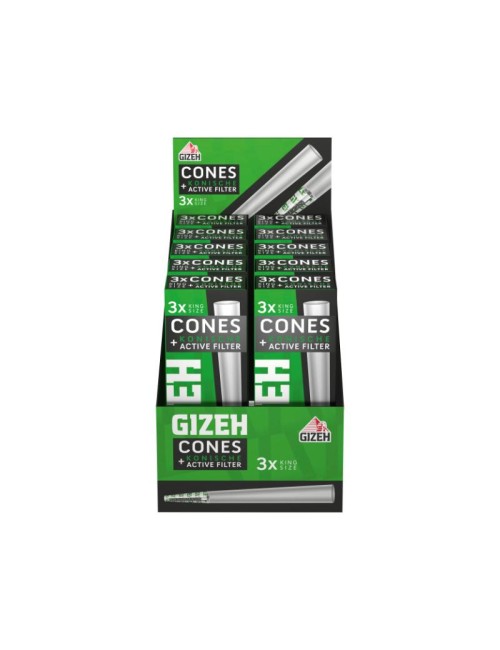 GIZEH Black Joint Pré-rouler + Active Filter conique (10 x 3 pcs.)
