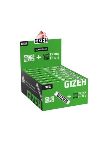 GIZEH Black King Size Slim + Active Filter (16 pcs.)