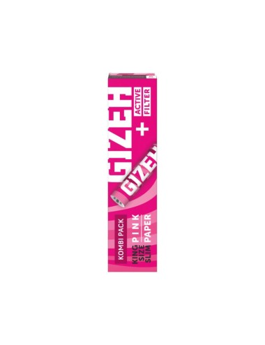 GIZEH Pink King Size Slim + Active Filter (16 Stk.)
