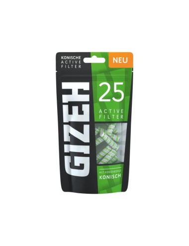 GIZEH Filtre à charbon actif Conique (6 x 25 pcs.)