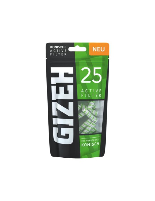 GIZEH Aktivkohlefilter Konisch (6 x 25 Stk.)