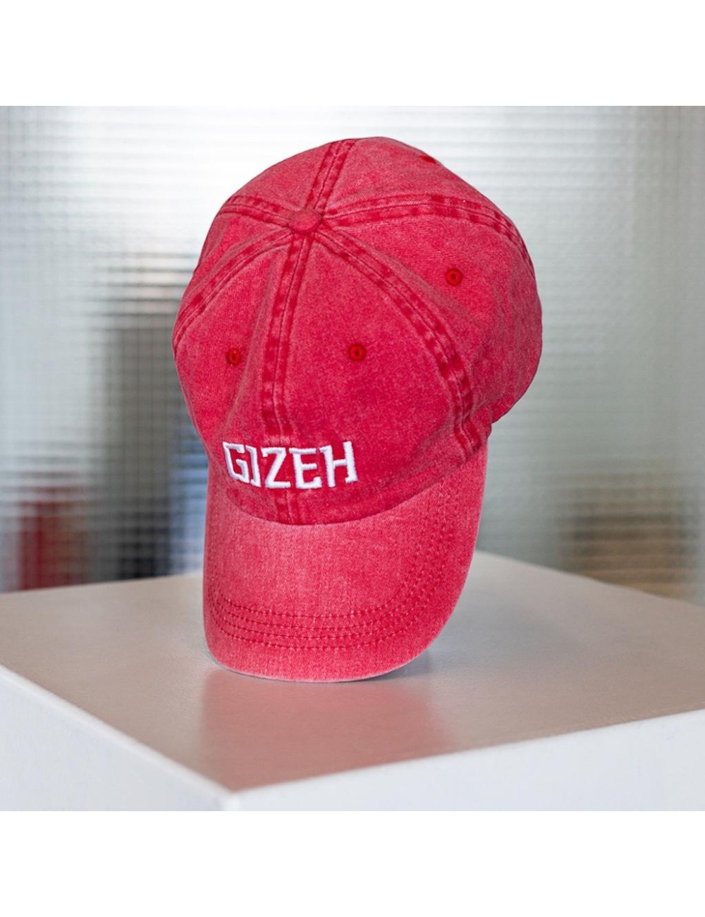 GIZEH Vintage Cap, washed grey/red washed grey