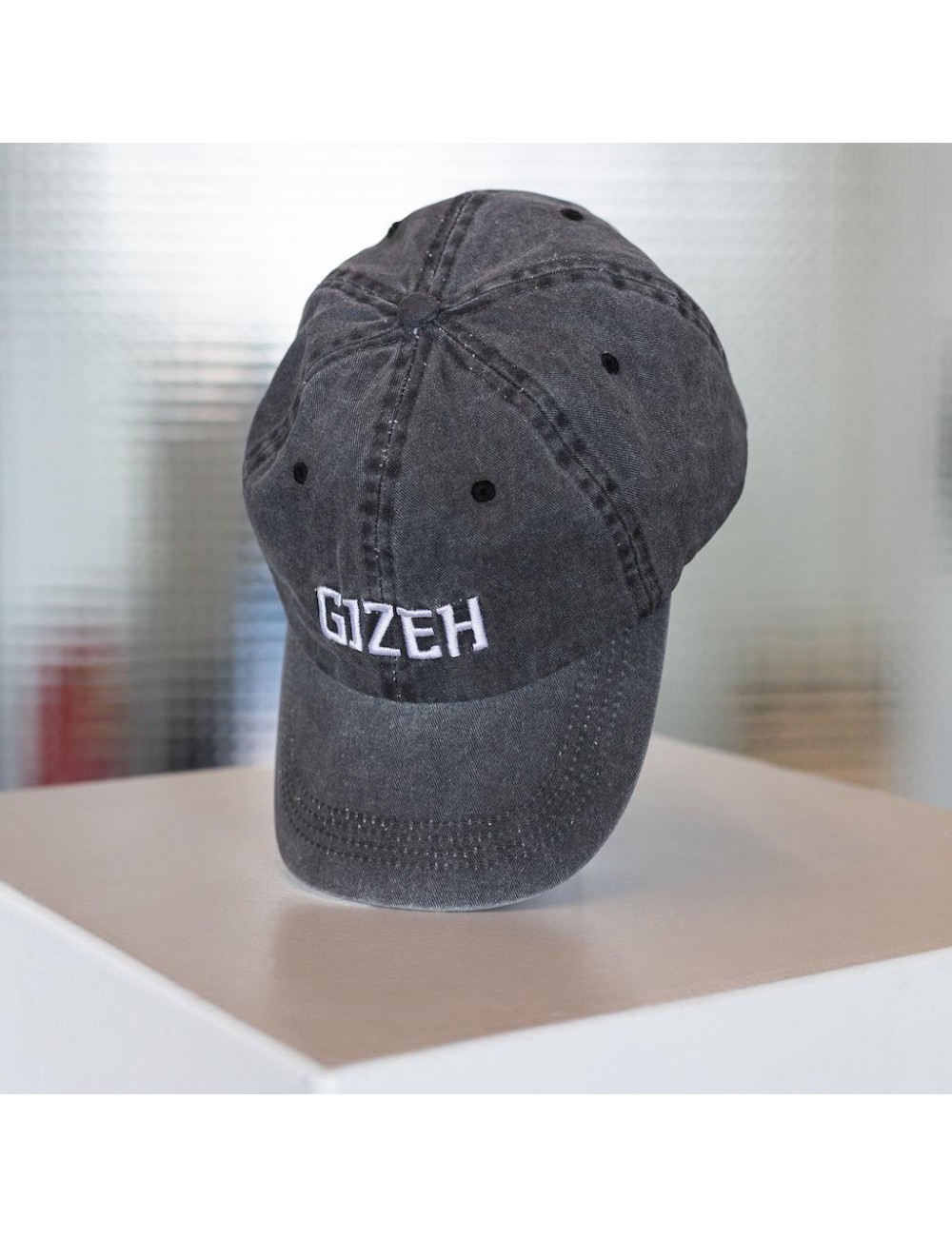 GIZEH Vintage Cap, washed grey/red washed red