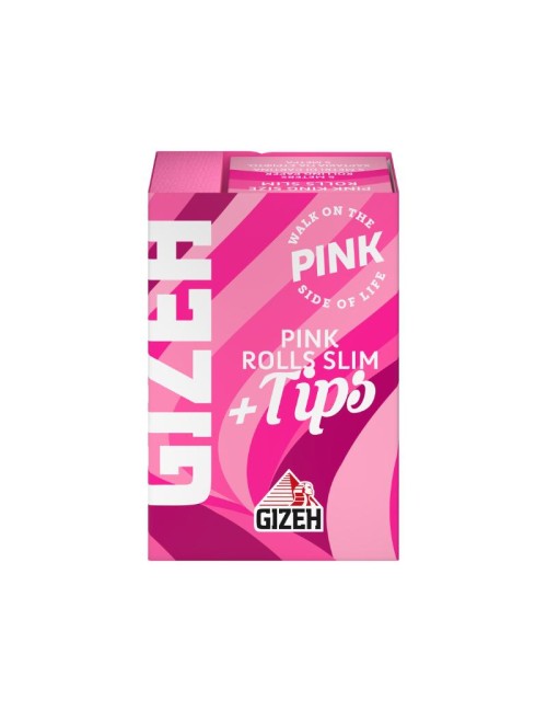 GIZEH Pink Rolls + Tips (20 pcs.)