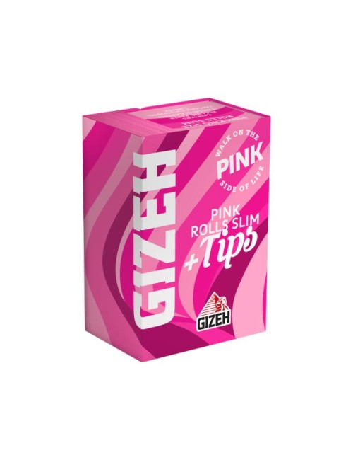 GIZEH Pink Rolls + Tips (20 pcs.)
