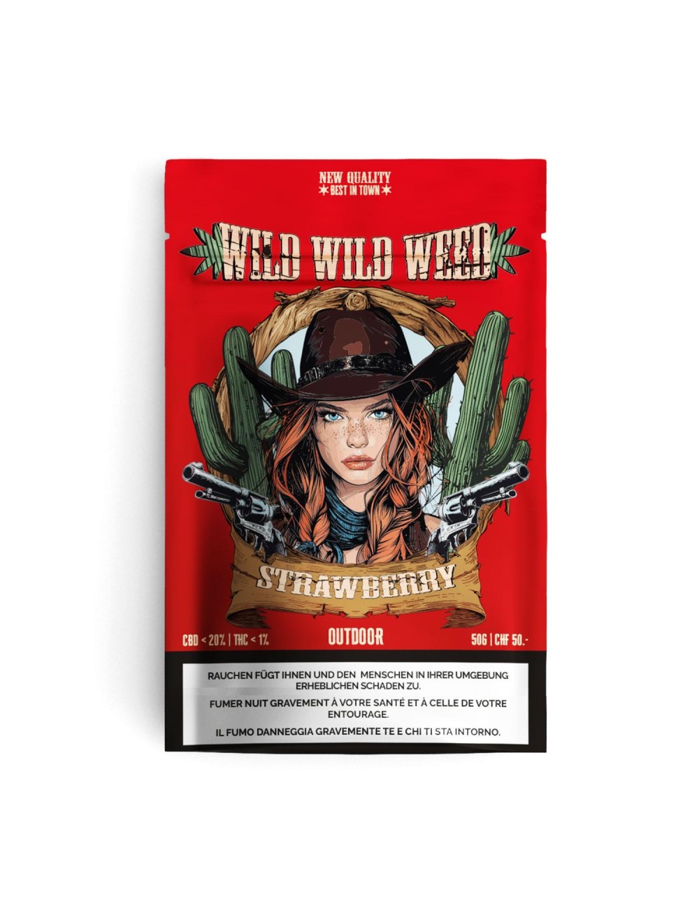 Strawberry 50g - Wild Wild Weed 2.0 - Cannabis CBD Suisse