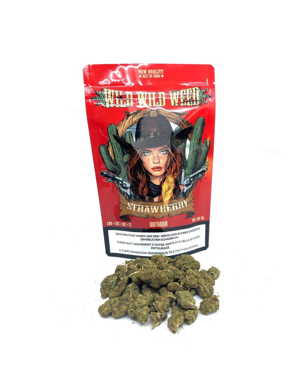 Strawberry 50g - Wild Wild Weed 2.0 - Cannabis CBD Switzerland