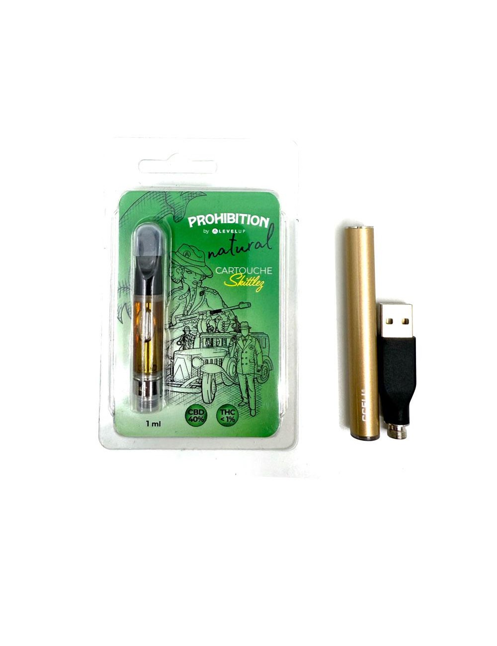 100% Natural 40% CBD cartridge with pen CCell M3 - Skittlez (1ml)