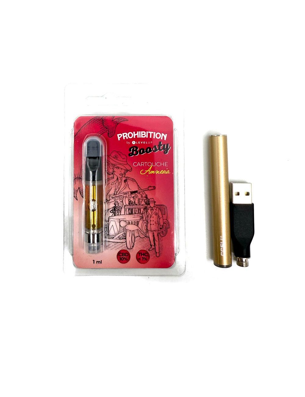 Cartouche CBD 100% Naturel 40% CBD 20% CBG avec pen CCell M3 – Amnesia (1ml)