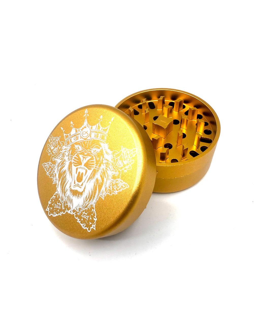 Grinder Aluminium Cannabis King 62mm Or – 3 Parties Édition Limitée