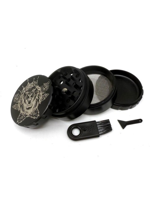 Grinder Cannabis King 63mm Stainless Steel - 4 Parts Ultra Heavy Duty