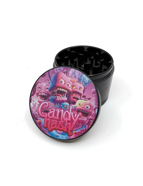 Candy Hash Grinder 4-Parts - 63mm - Aluminium Black Design Collector