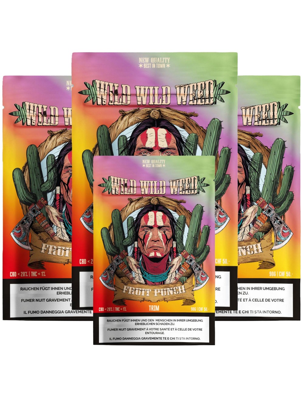 Fruit Punch Trim 90g - 4 für 3 - Wild Wild Weed 2.0 - Cannabis CBD Schweiz