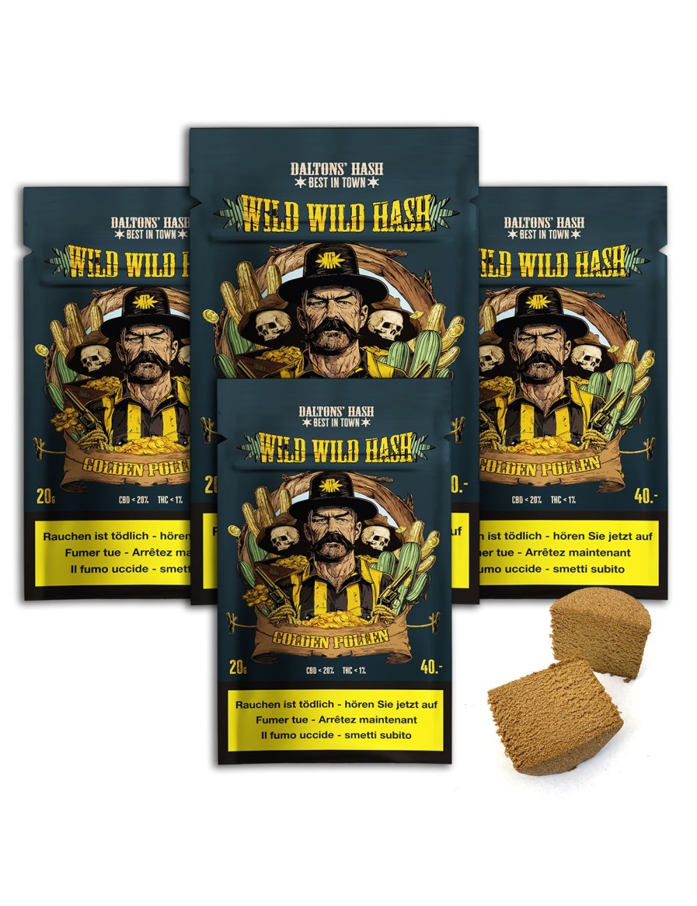 Golden Pollen 20g - 4 für 3 - Wild Wild Hash - Dalton's Hash CBD Schweiz