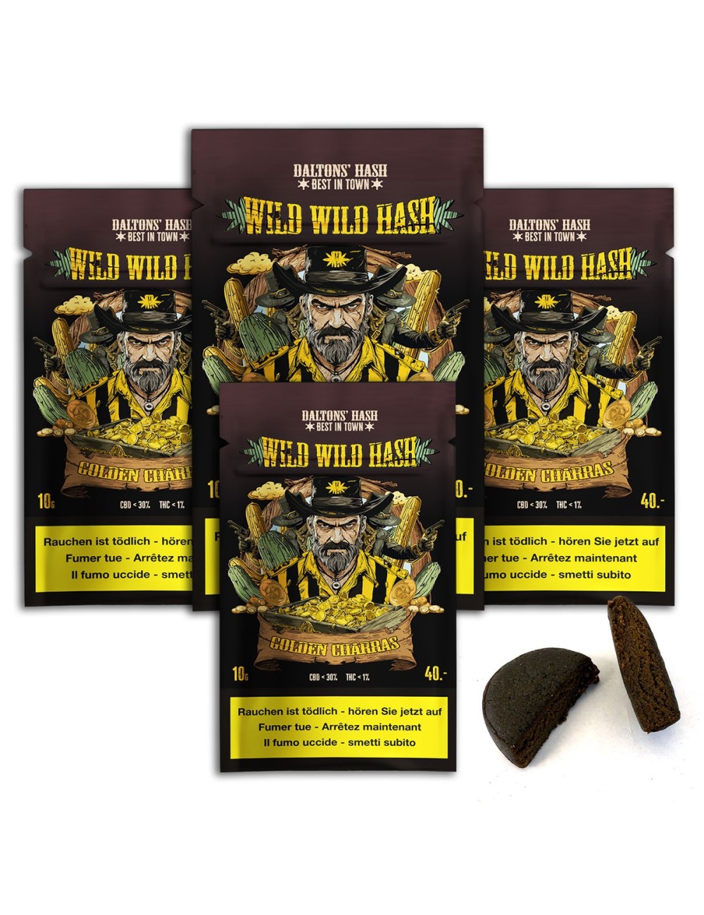 Golden Charas 10g - 4 für 3 - Wild Wild Hash - Dalton's Hash CBD Schweiz