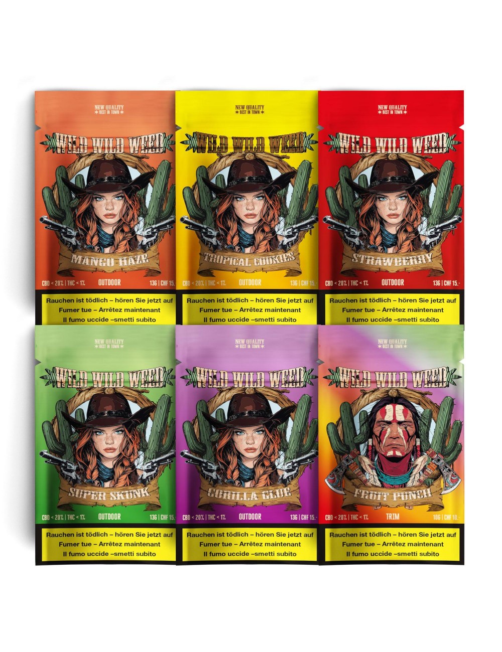 Gamme Complète - Wild Wild Weed 13g + 10g Trim - Cannabis CBD Suisse