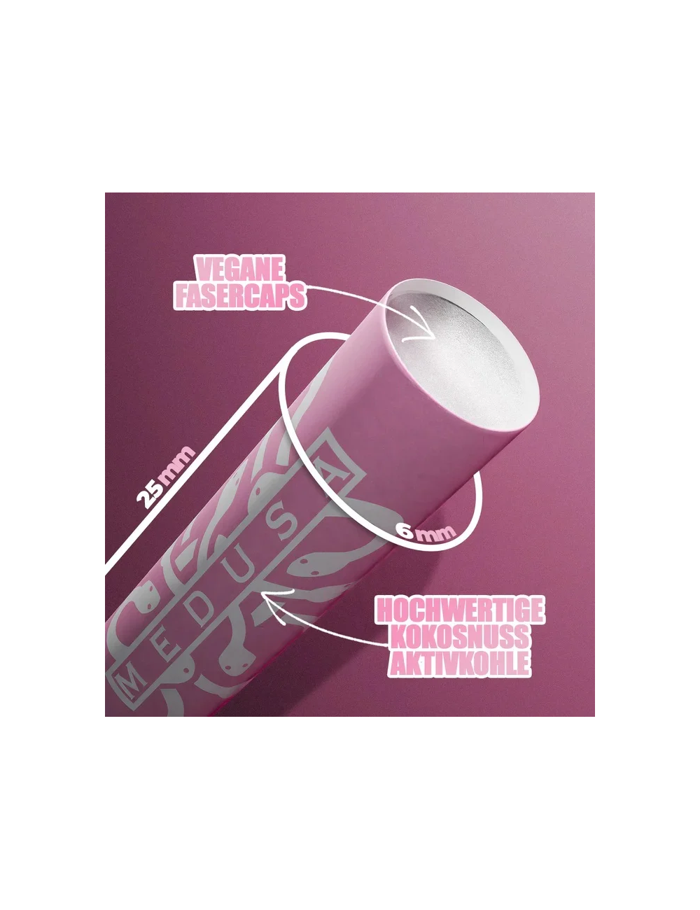 Medusa - Activated carbon filter - PINK (1000 pcs. x 6mm)