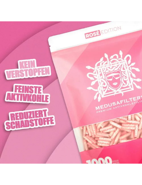 Medusa - Activated carbon filter - PINK (1000 pcs. x 6mm)