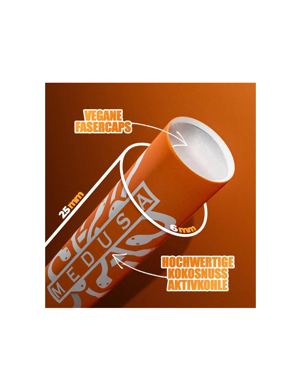Medusa - Aktivkohlefilter - SUNSET (1000 Stck. x 6mm)