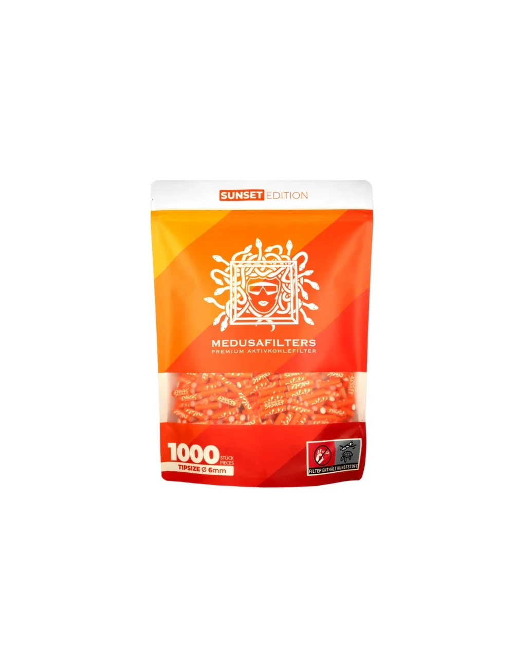 Medusa - Activated carbon filter - SUNSET (1000 pcs. x 6mm)