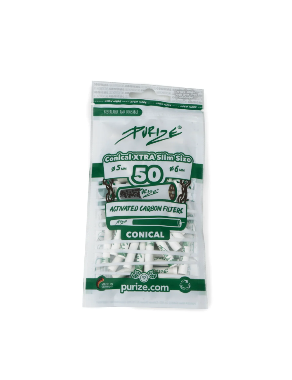 Purize - Conical Xtra Slim Size - 5-6mm - 50 pièces - Blanc