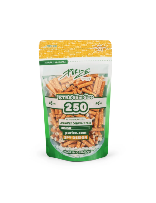 Purize Filtre à charbon actif Xtra Slim 6mm - SPY (250 pcs.)