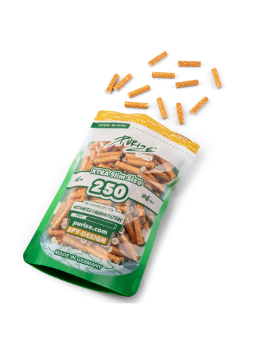 Purize Aktivkohlefilter Xtra Slim 6mm - SPY (250 Stk.)