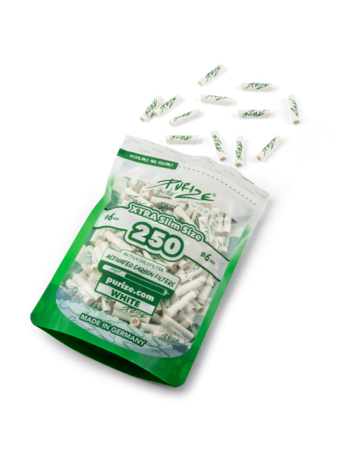 Purize Filtres a Charvon Actif Xtra Slim 6mm - white (250 pcs.)