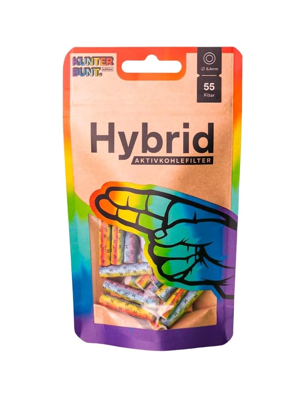 Hybrid Supreme - Filtre à charbon actif - Rainbow 6,4mm (55 pcs.)