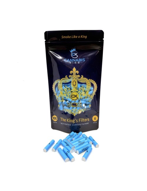 Hybride active charcoal filters - Cannabis King - 6mm - 100 pièces