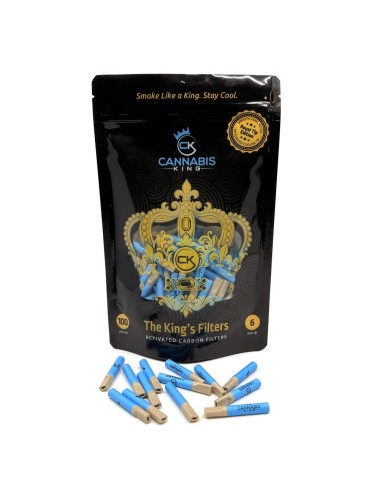 Filtres a charbon actif  "Mouthpiece" - Cannabis King - 6mm - 100 pièces