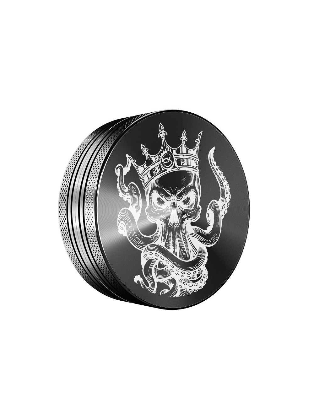 Grinder Cannabis King — Octopus — Black — 2 Layers 54mm