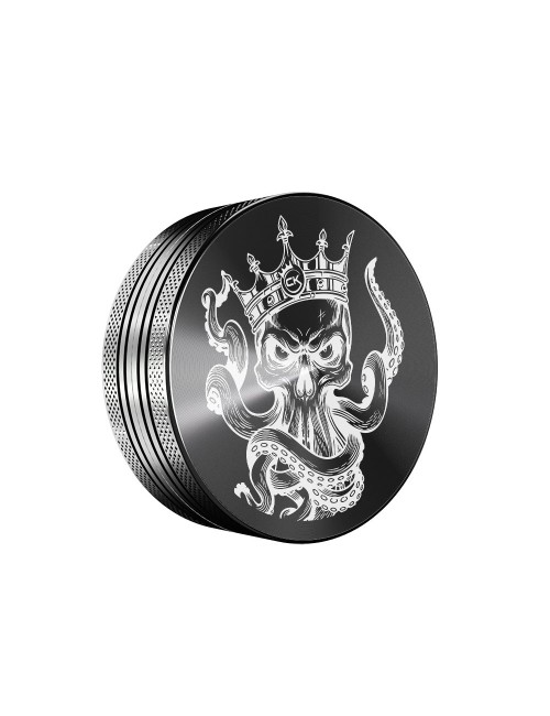 Grinder Cannabis King — Octopus — Black — 2 Layers 54mm