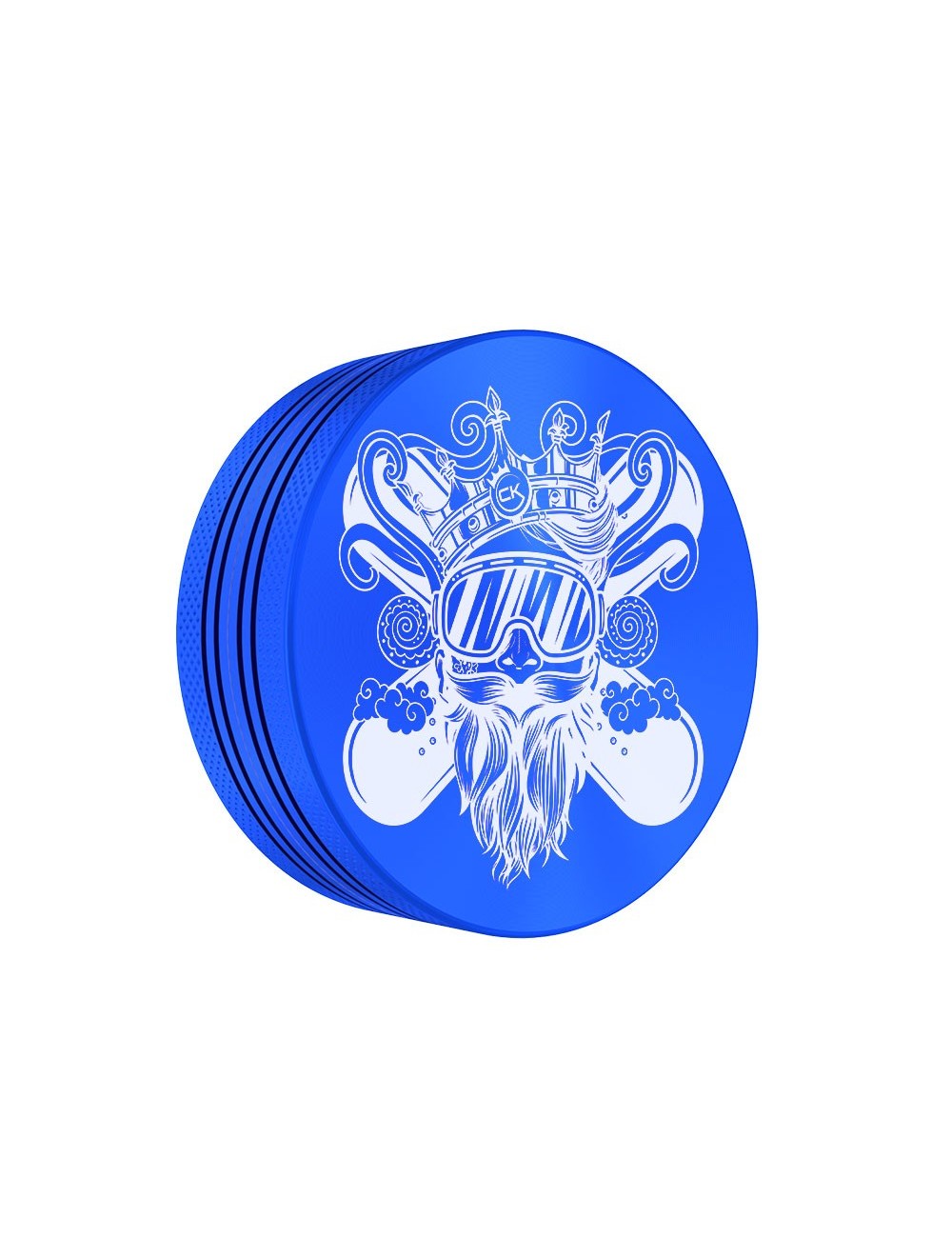 Grinder Cannabis King — Snow Rider — Blau— 2 Layers 54mm