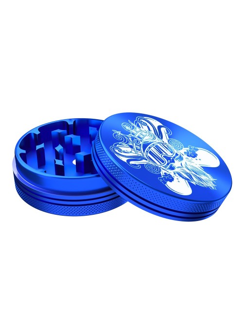 Grinder Cannabis King — Snow Rider — Bleu — 2 Layers 54mm