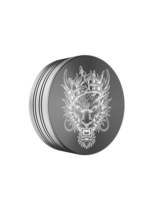 Grinder Cannabis King — Dragon King — Grey — 2 Layers 54mm