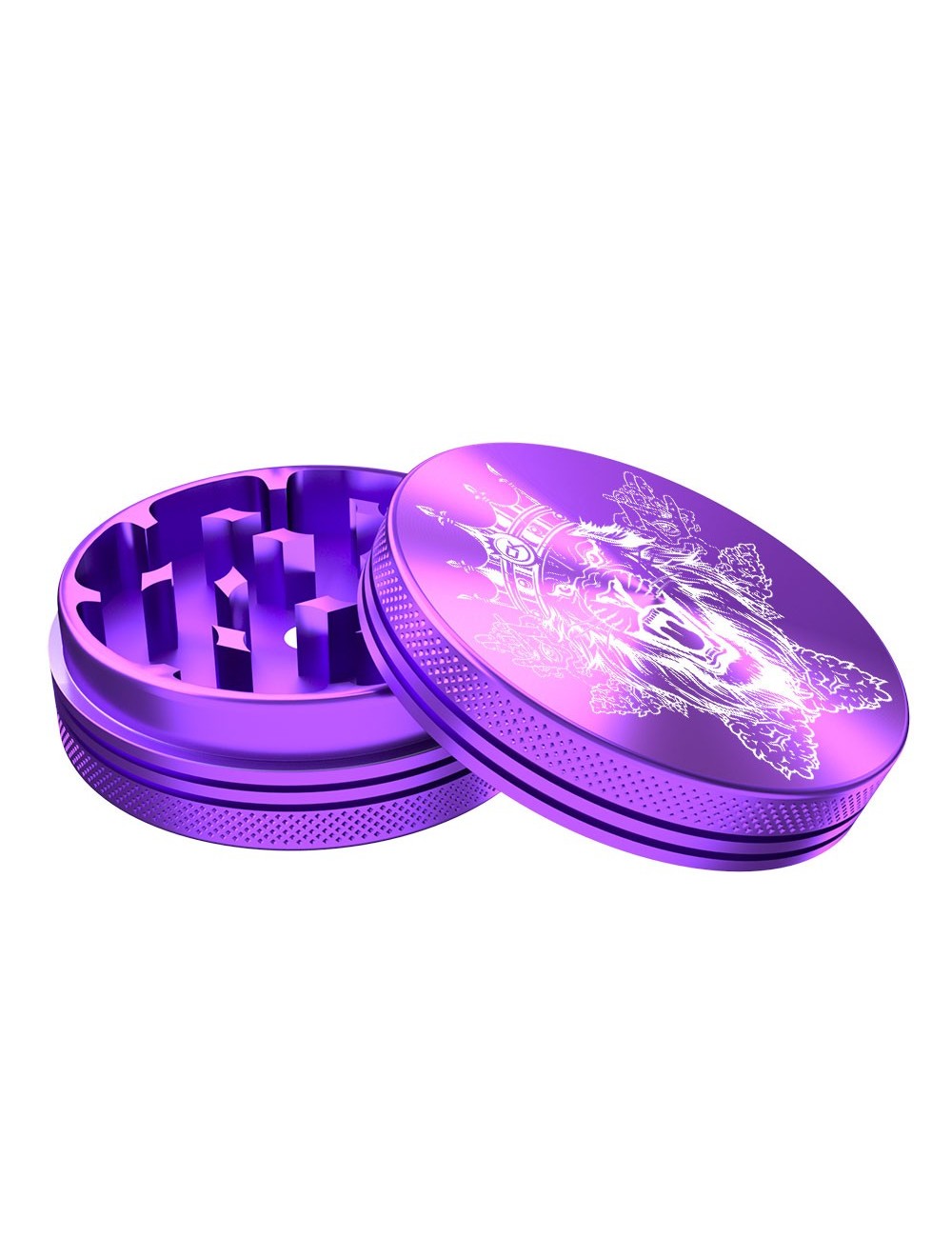 Grinder Cannabis King — Lion King — Violet — 2 Layers 54mm