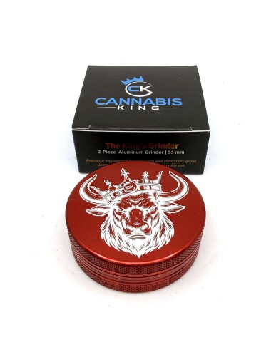 Grinder Cannabis King — Red Bull — Red — 2 Layers 54mm