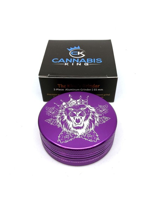 Grinder Cannabis King — Lion King — Violett — 2 Layers 54mm