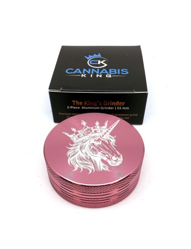 Grinder Cannabis King — Licorne — Rose — 2 Layers 54mm