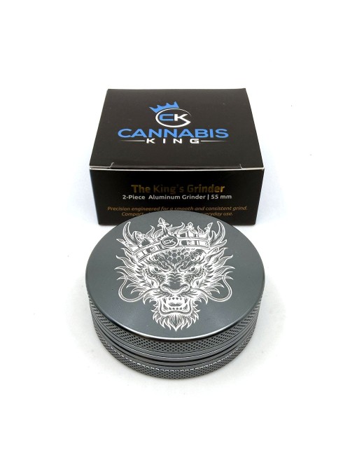Grinder Cannabis King — Dragon King — Anthrazit — 2 Layers 54mm