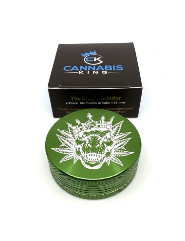 Grinder Cannabis King — King T-Rex — Grün — 2 Layers 54mm